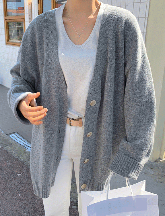 로우 wool cardigan (울 60%)