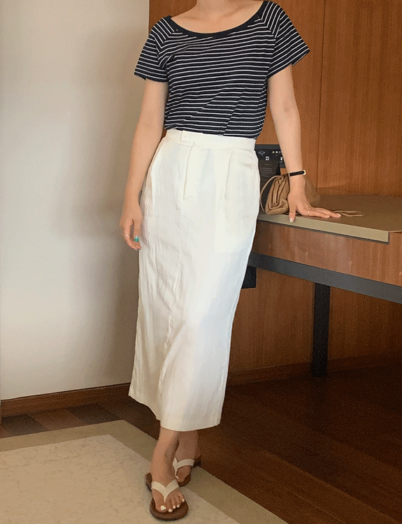 샤벳 long skirt