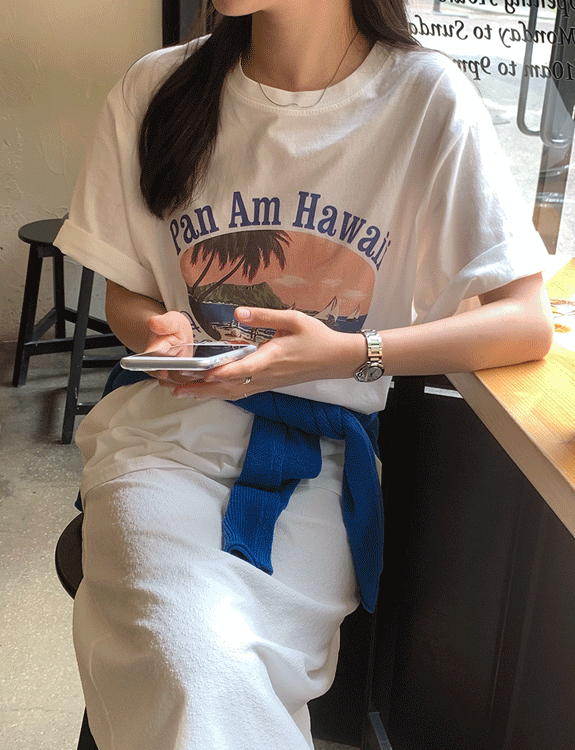 하와이 루즈핏 티셔츠